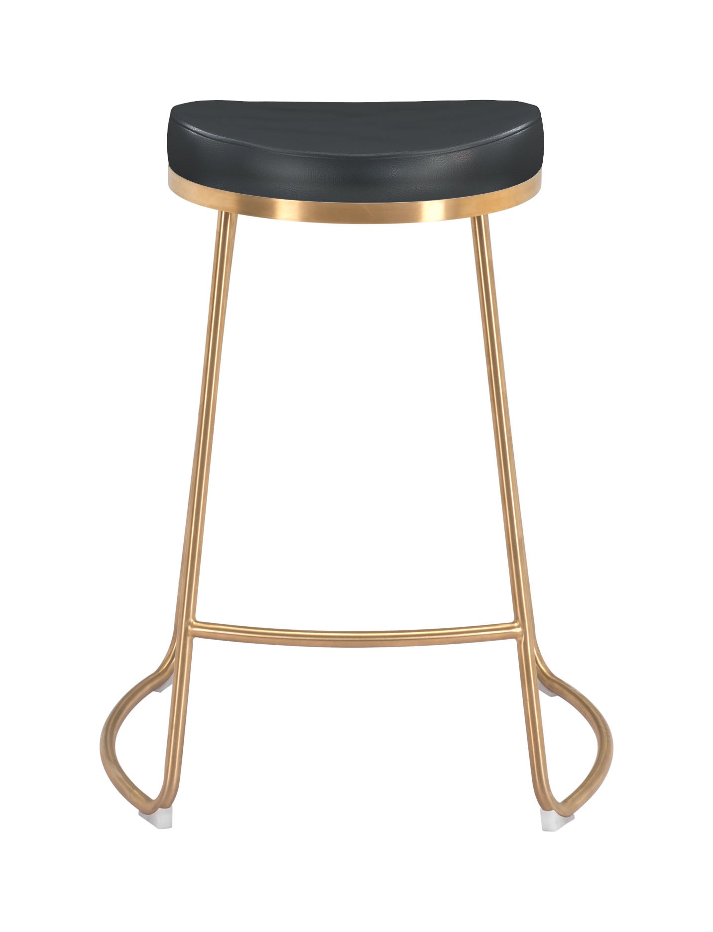 Bree Counter Stool (Set of 2) Black & Gold