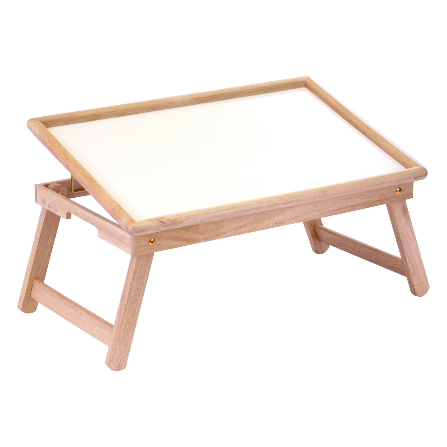 Ventura Breakfast Tray, Flip-Top, Natural and White