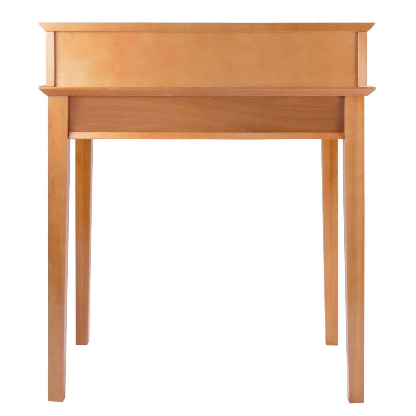 Studio Home Office Desk and Hutch, Honey Pine