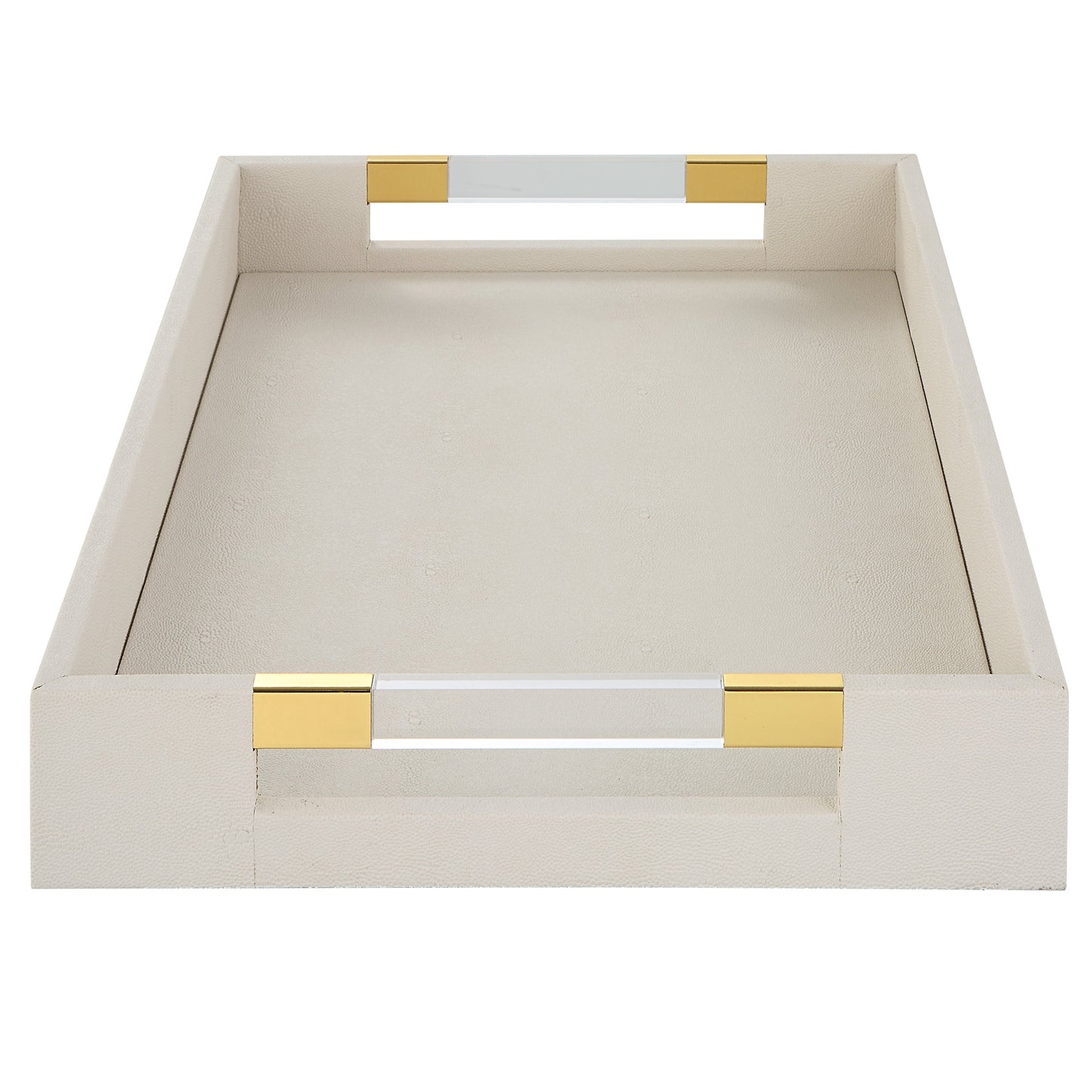 Uttermost Wessex White Shagreen Tray