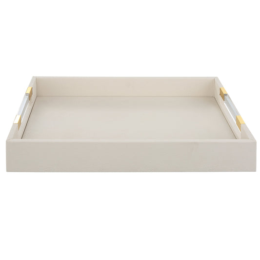 Uttermost Wessex White Shagreen Tray