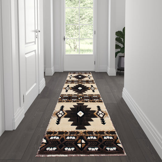 2x7 Rustic Brown Area Rug ACD-RG202-27-BN-GG