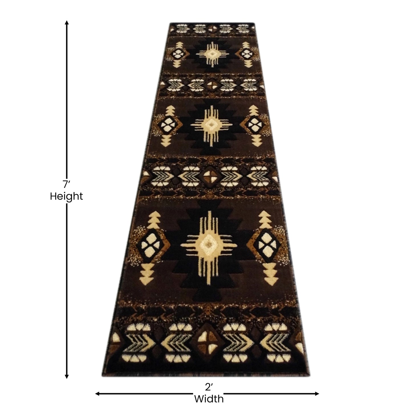 2x7 Rustic Chocolate Area Rug ACD-RG209-27-CO-GG