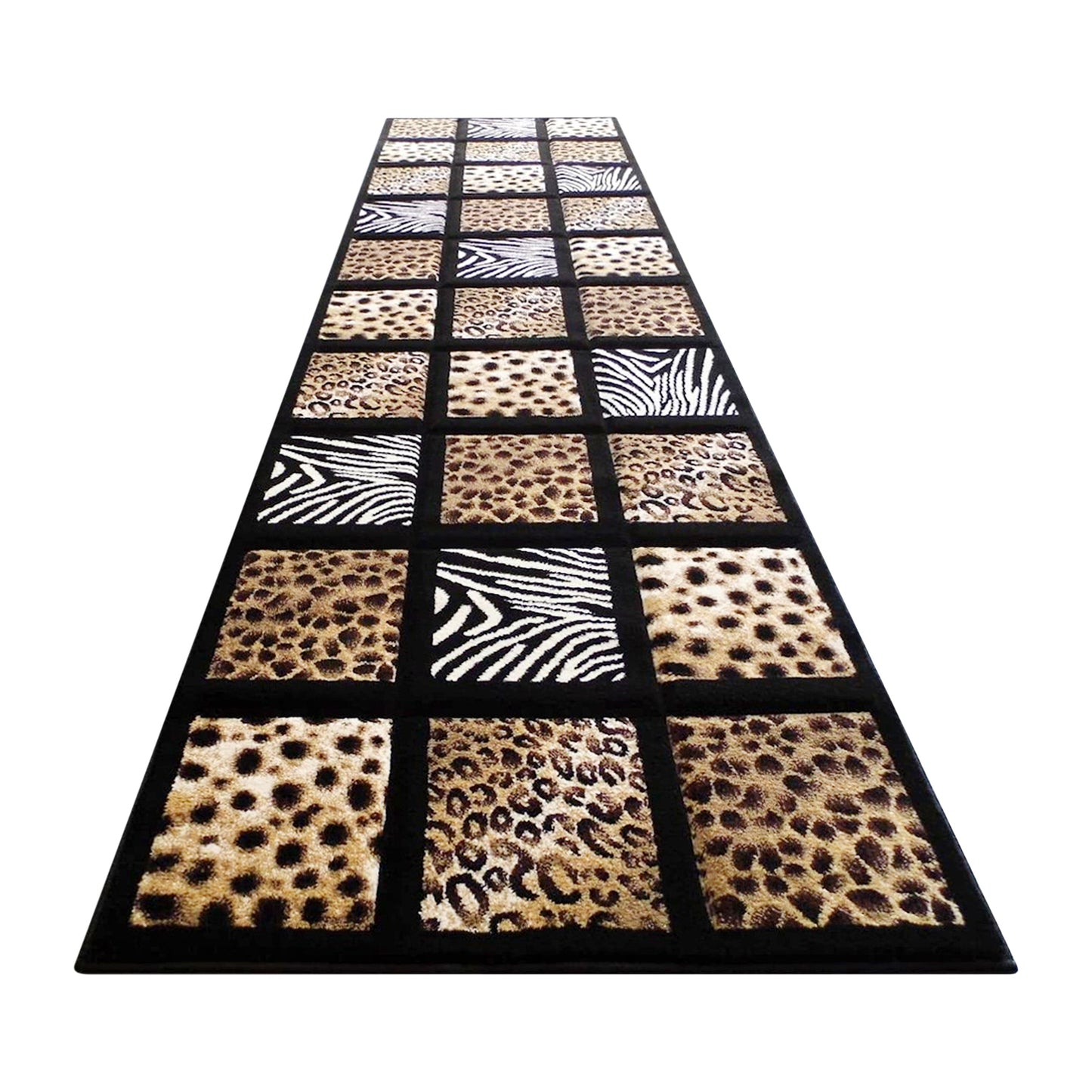 3' x 10' Animal Print Area Rug ACD-RG3055-310-BK-GG