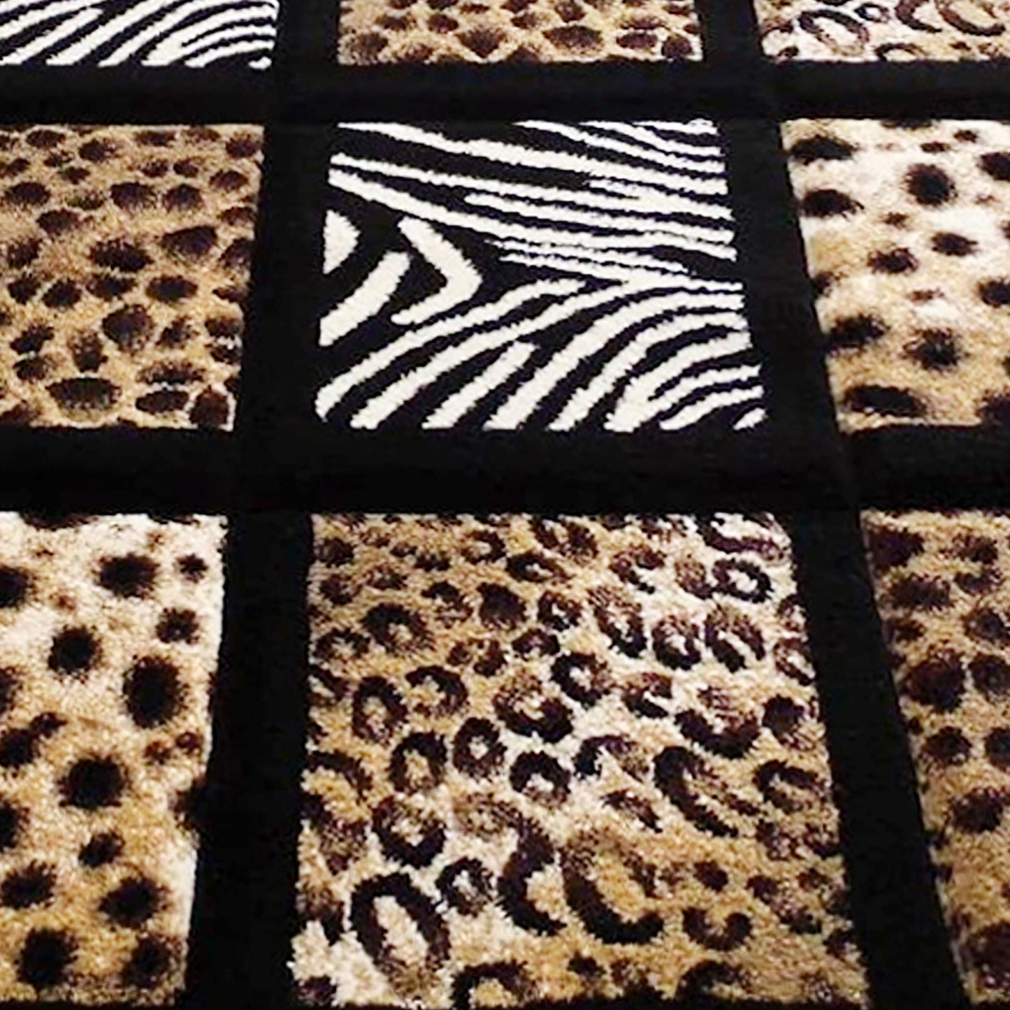 3' x 10' Animal Print Area Rug ACD-RG3055-310-BK-GG