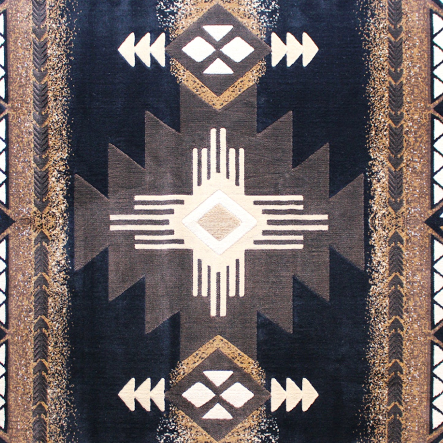 2x7 Rustic Black Area Rug ACD-RG5WEP-27-BK-GG