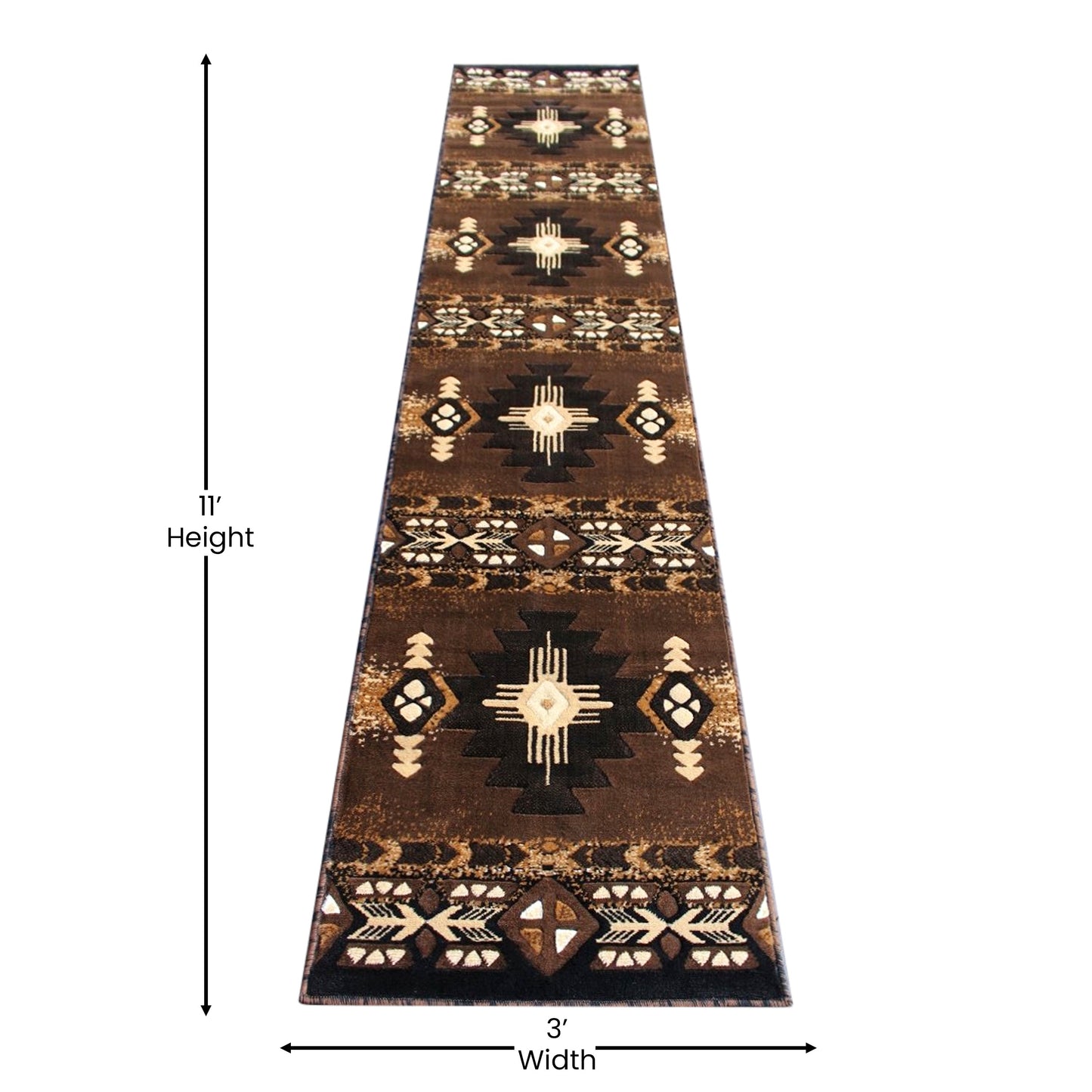 2x10 Rustic Chocolate Area Rug ACD-RG783-210-CO-GG