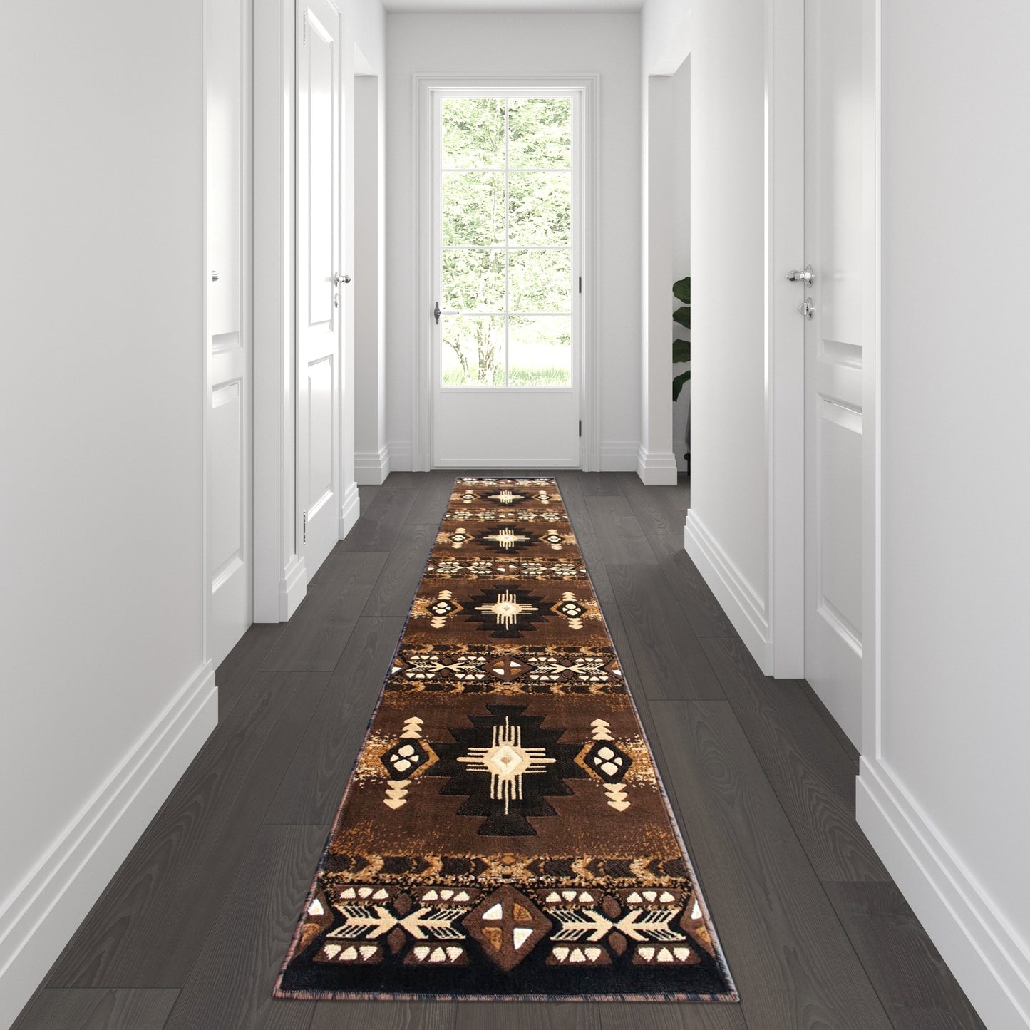 2x10 Rustic Chocolate Area Rug ACD-RG783-210-CO-GG