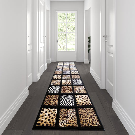 3' x 7' Animal Print Area Rug ACD-RG7Z4D-37-BK-GG