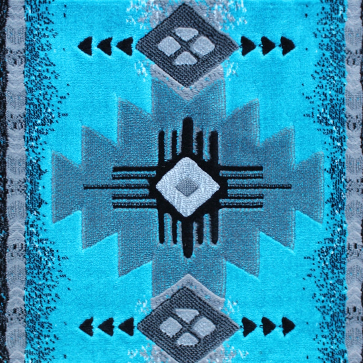 2x11 Rustic Turquoise Area Rug ACD-RGC318-211-TQ-GG