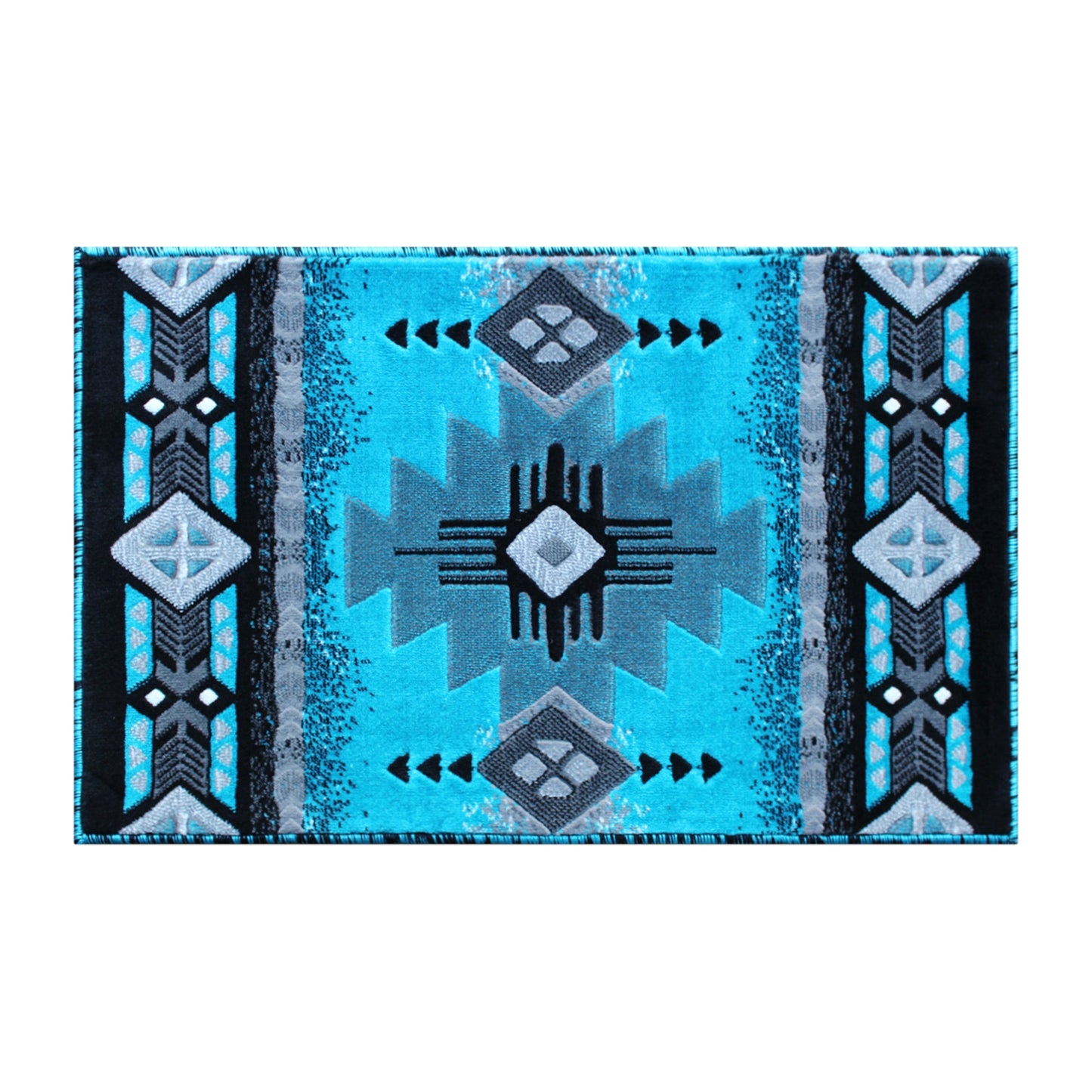 2x3 Rustic Turquoise Area Rug ACD-RGC318-23-TQ-GG