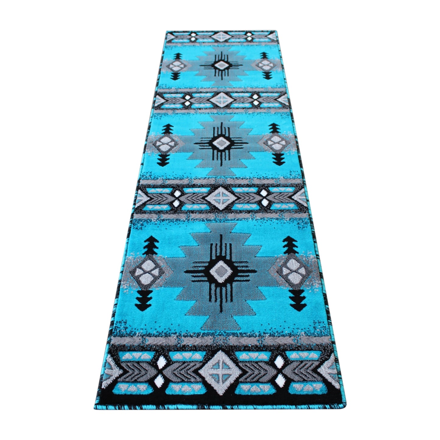 2x7 Rustic Turquoise Area Rug ACD-RGC318-27-TQ-GG