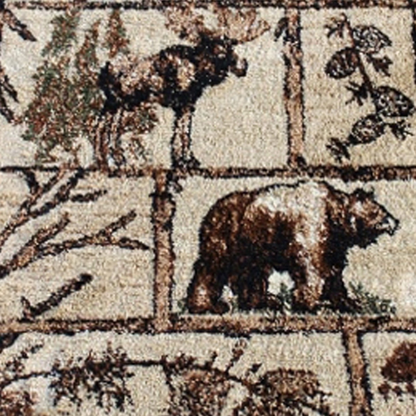 2x7 Brown Wildlife Area Rug ACD-RGPQ1F-27-BN-GG