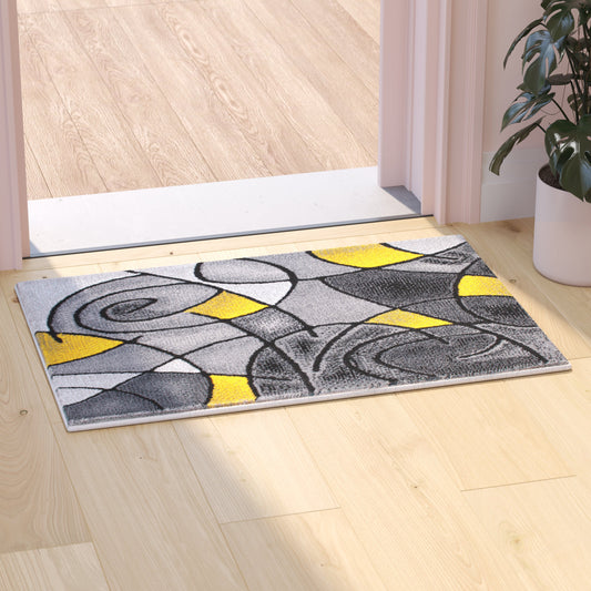 Yellow 2' x 3' Accent Rug ACD-RGTRZ860-23-YL-GG