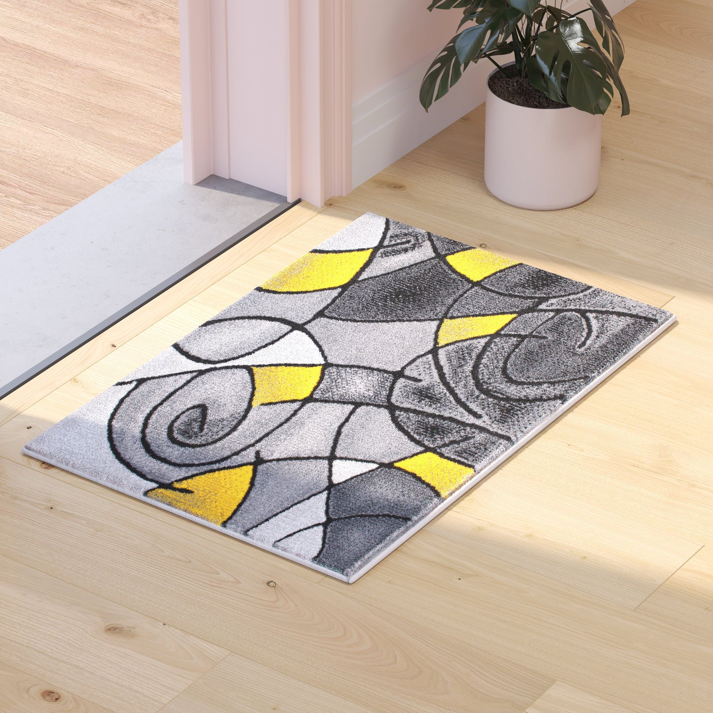 Yellow 2' x 3' Accent Rug ACD-RGTRZ860-23-YL-GG