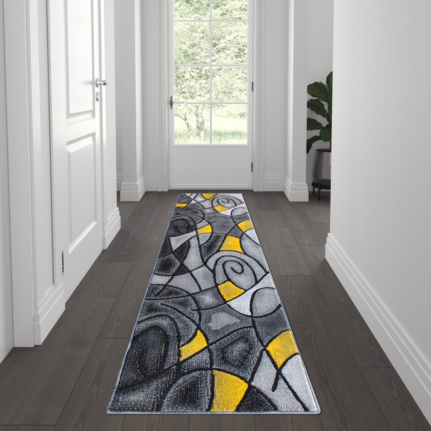 Yellow 2' x 7' Accent Rug ACD-RGTRZ860-27-YL-GG