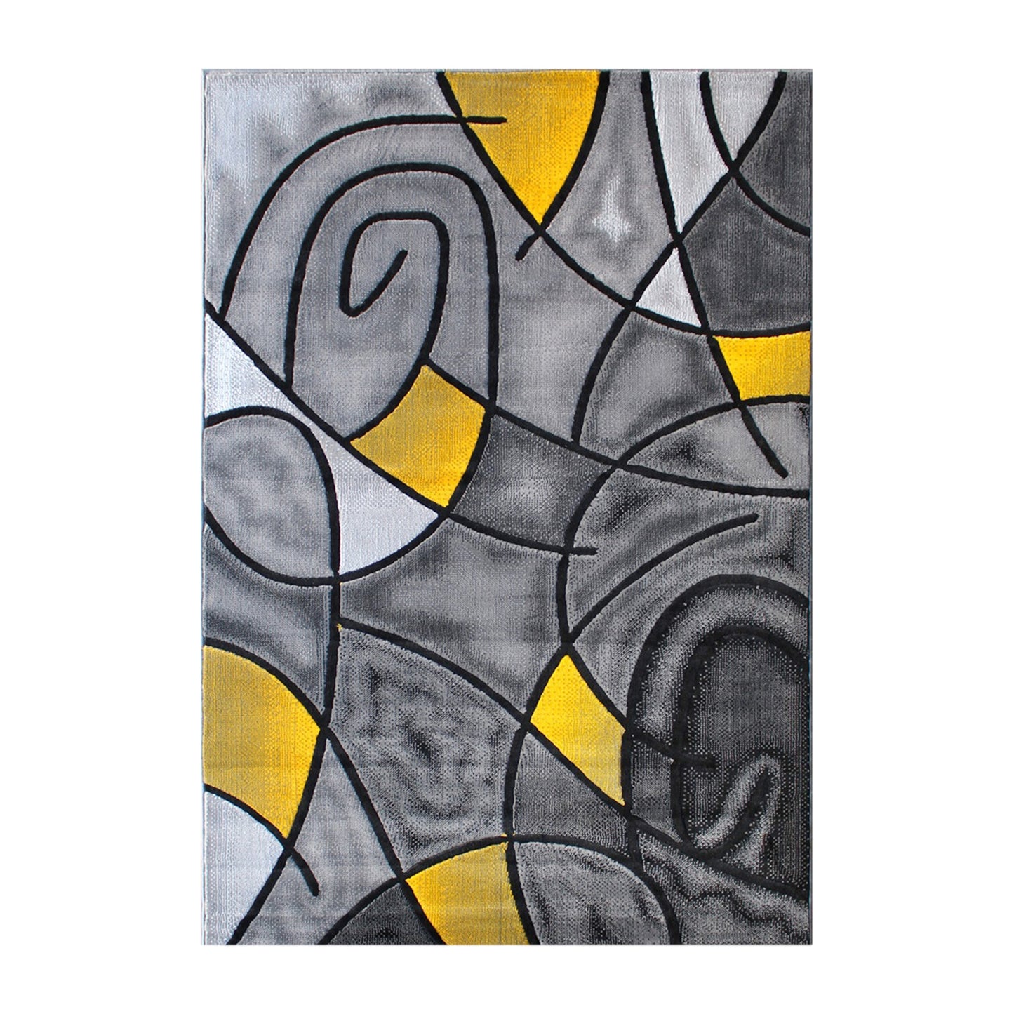 Yellow 5x7 Abstract Rug ACD-RGTRZ860-57-YL-GG