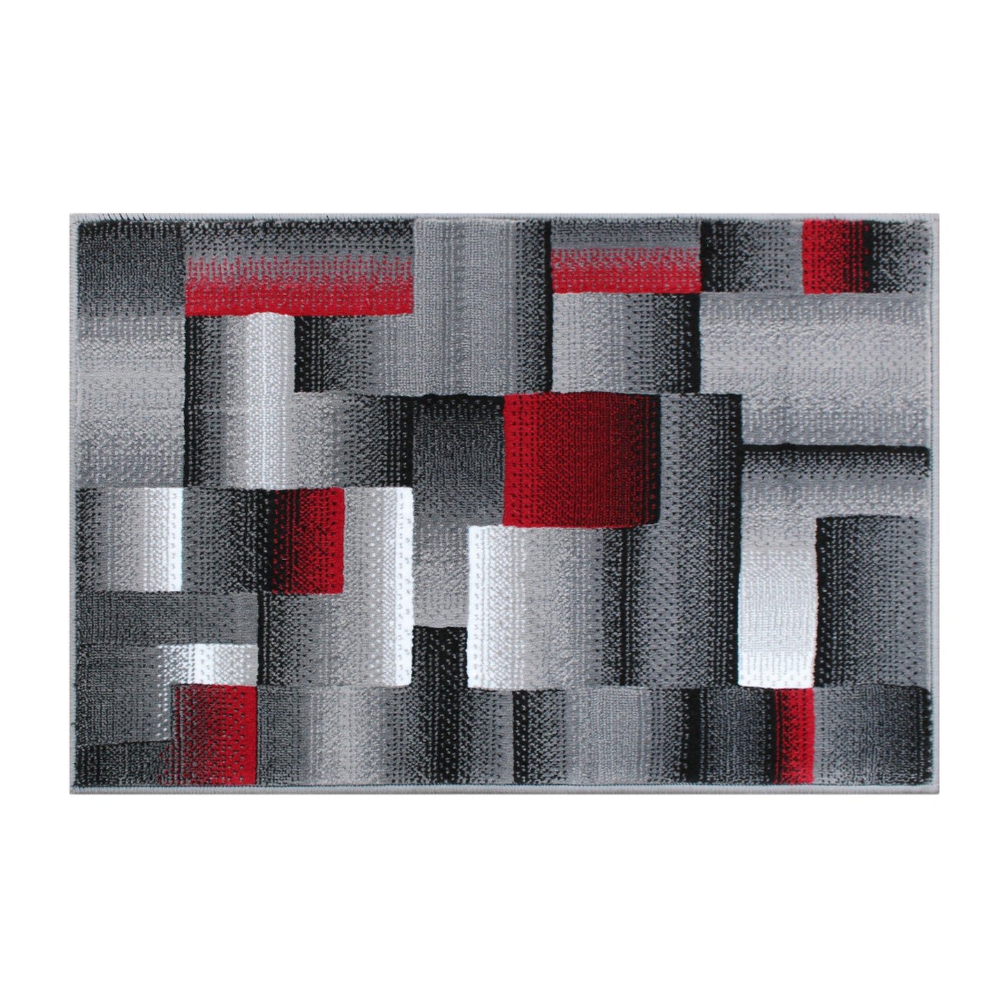 2x3 Red Block Area Rug ACD-RGTRZ861-23-RD-GG