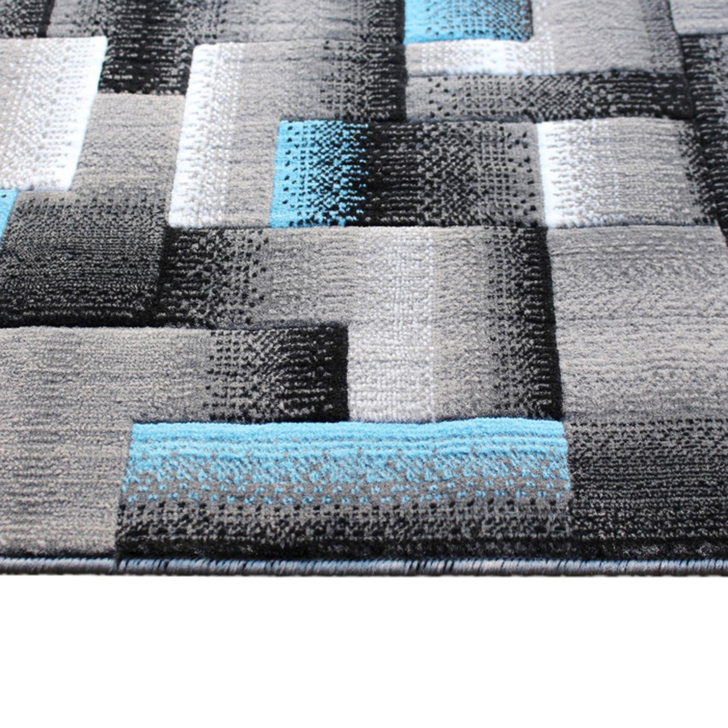 2x7 Blue Block Area Rug ACD-RGTRZ861-27-BL-GG