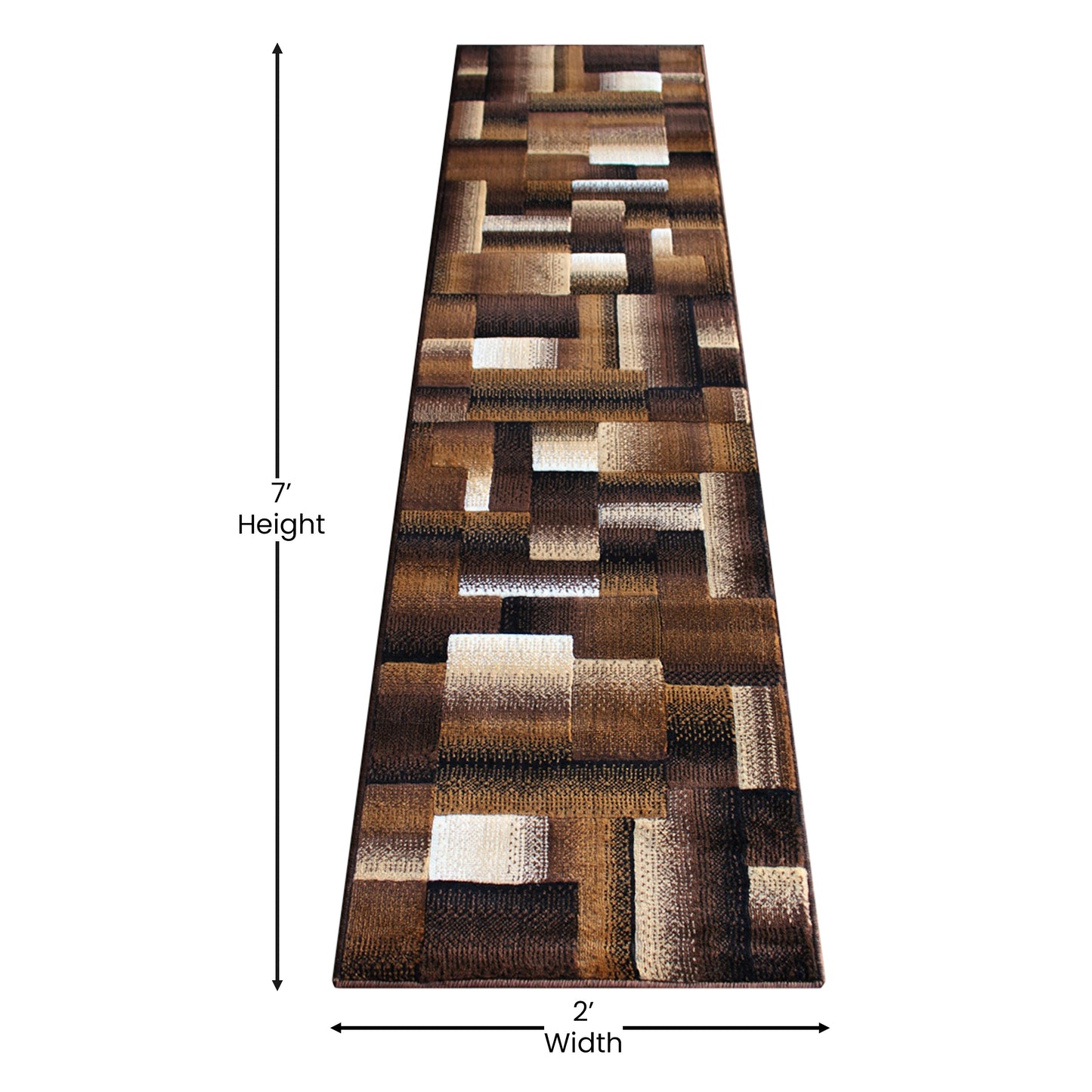 2x7 Chocolate Block Area Rug ACD-RGTRZ861-27-CO-GG