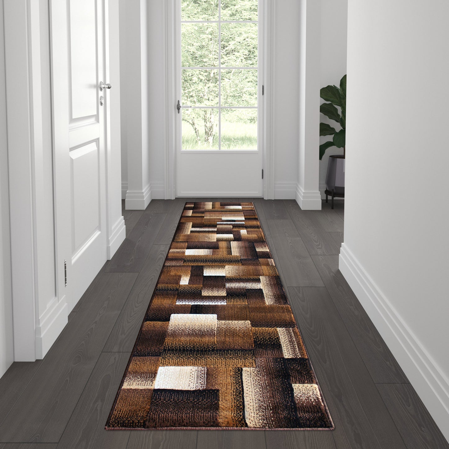 2x7 Chocolate Block Area Rug ACD-RGTRZ861-27-CO-GG