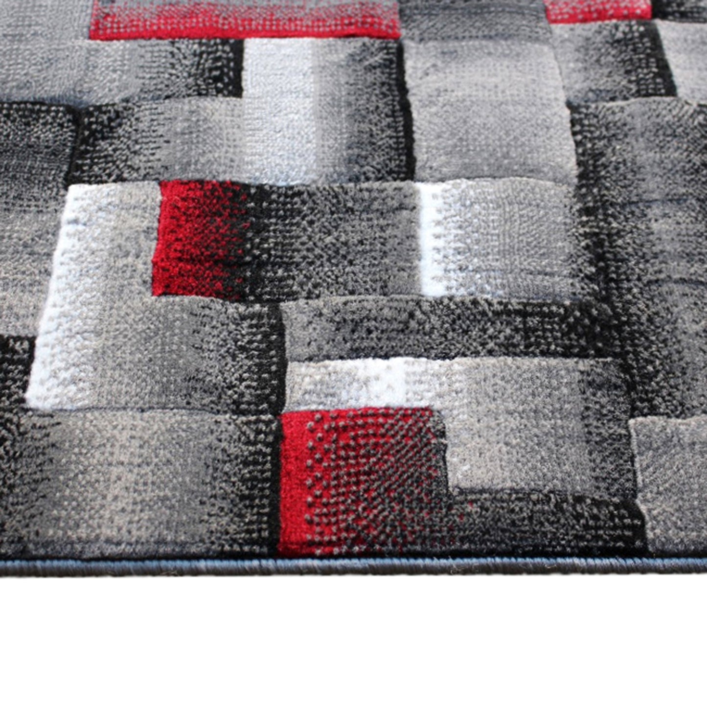 2x7 Red Block Area Rug ACD-RGTRZ861-27-RD-GG