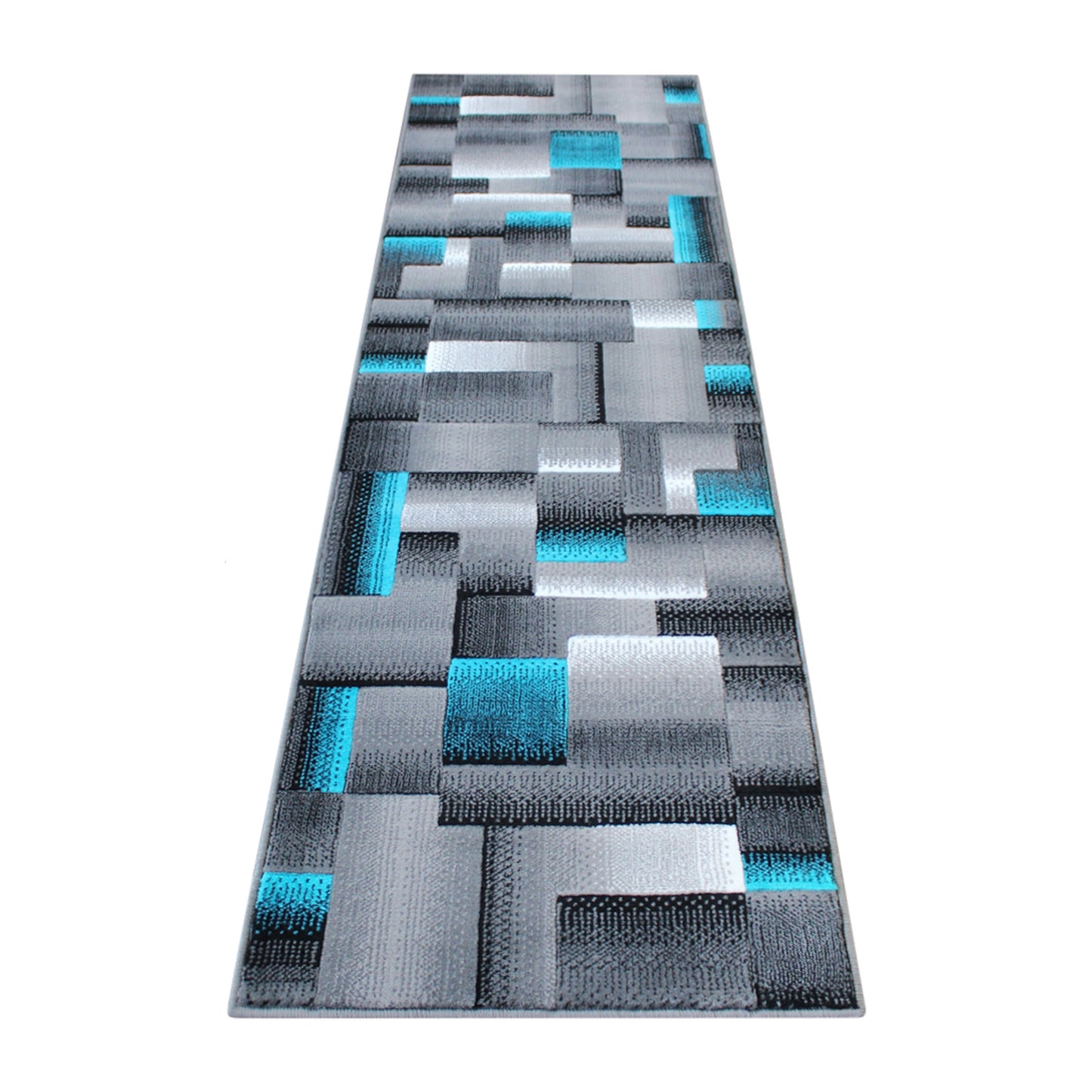 2x7 Turquoise Block Area Rug ACD-RGTRZ861-27-TQ-GG