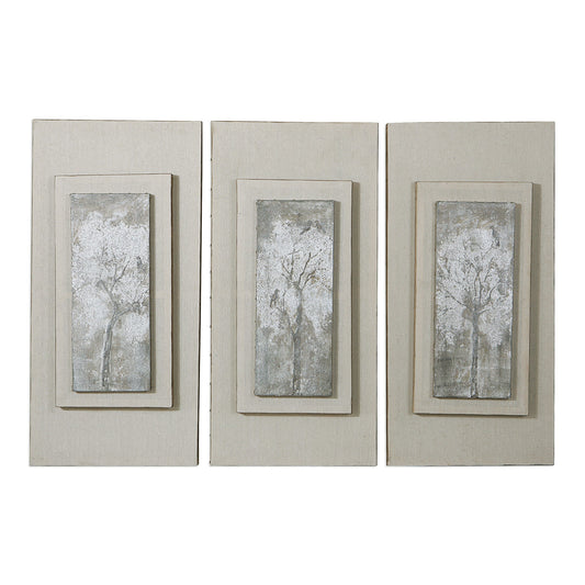 Uttermost Triptych Trees Hand Painted Art Set/3