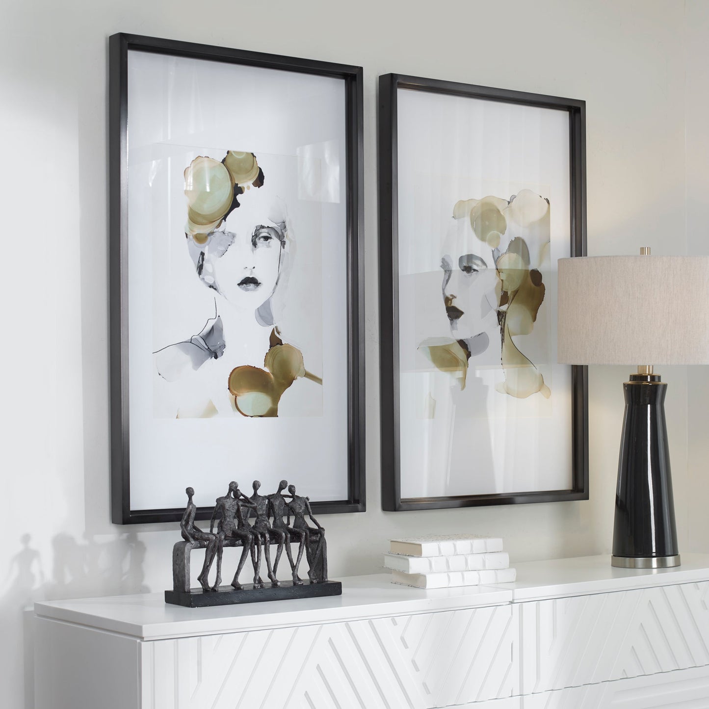 Uttermost Organic Portrait Framed Prints, S/2