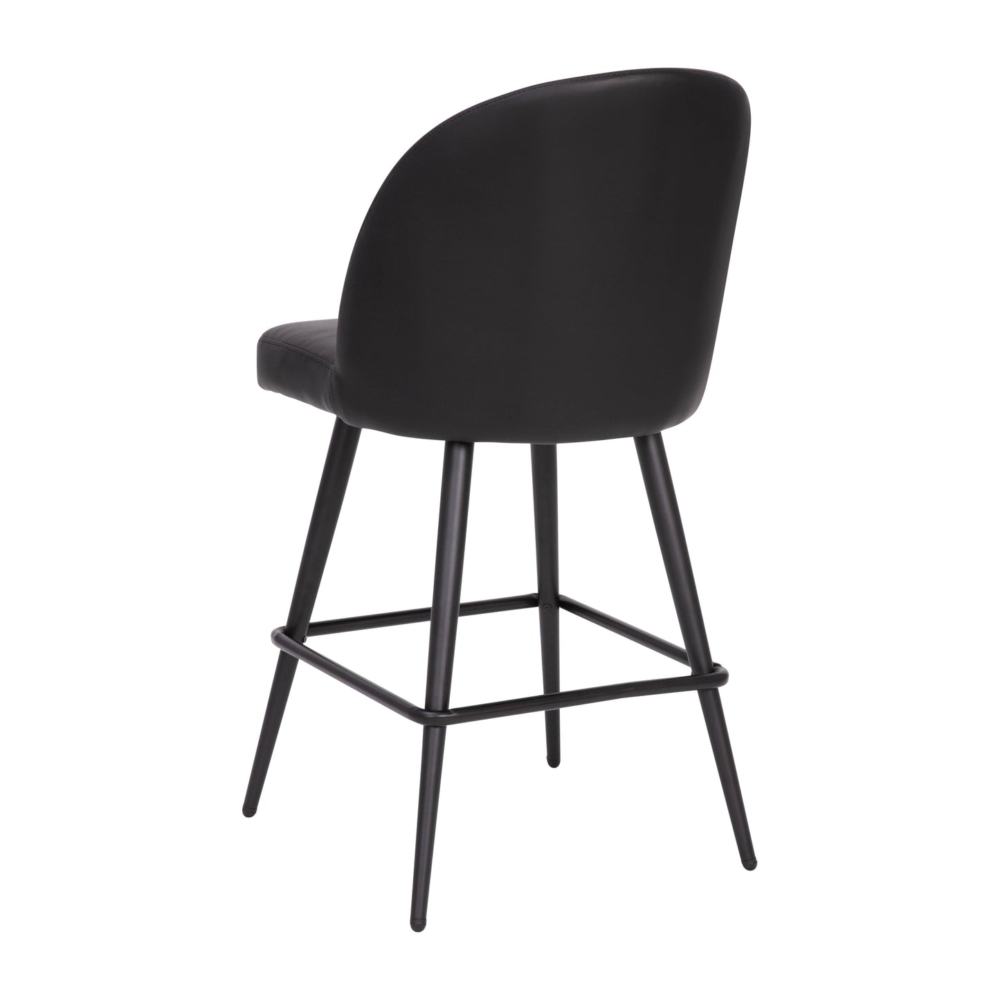 2PK 26" Black Leather Barstool AY-1026H-26-BK-GG