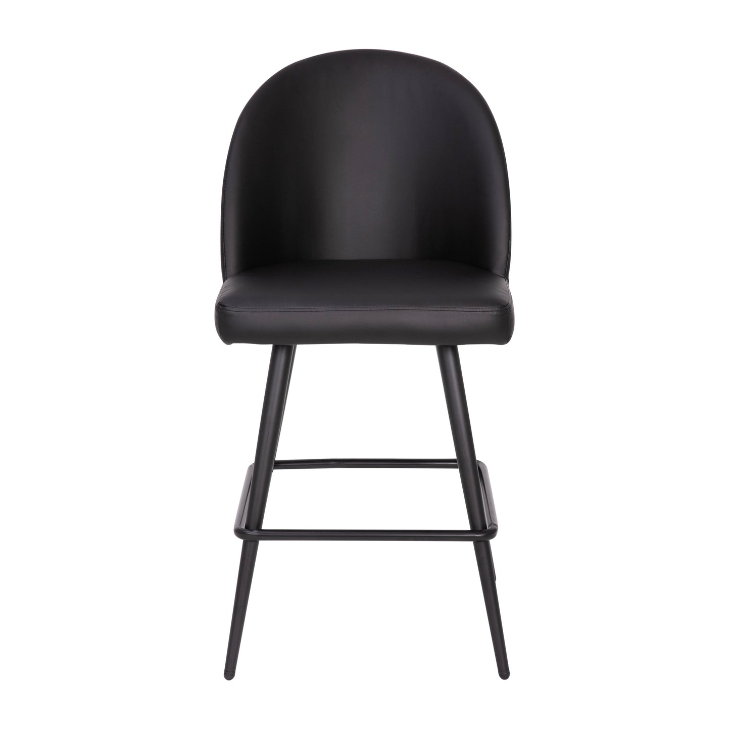 2PK 26" Black Leather Barstool AY-1026H-26-BK-GG