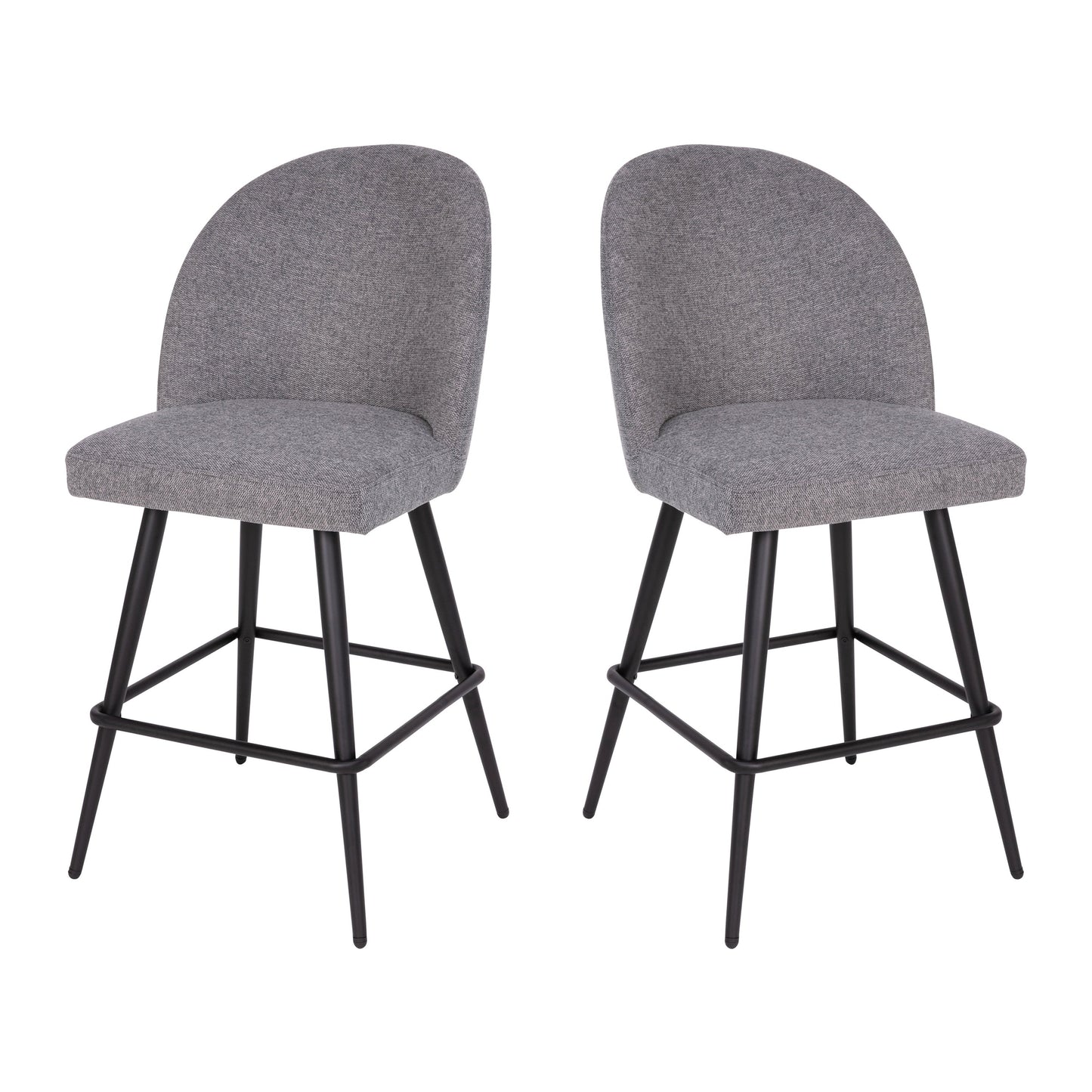 2PK 26" Gray Linen Barstool AY-1026H-26-GYFAB-GG