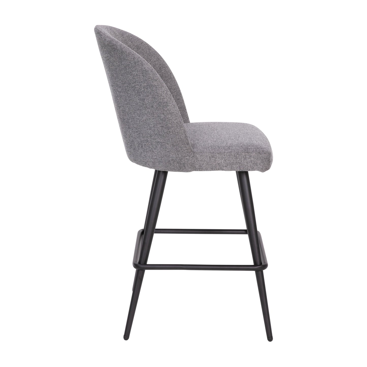 2PK 26" Gray Linen Barstool AY-1026H-26-GYFAB-GG