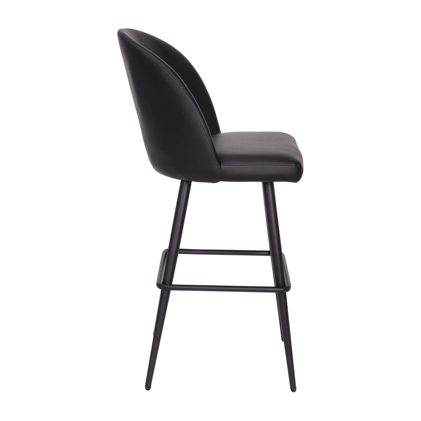 2PK 30" Black Leather Barstool AY-1026H-30-BK-GG