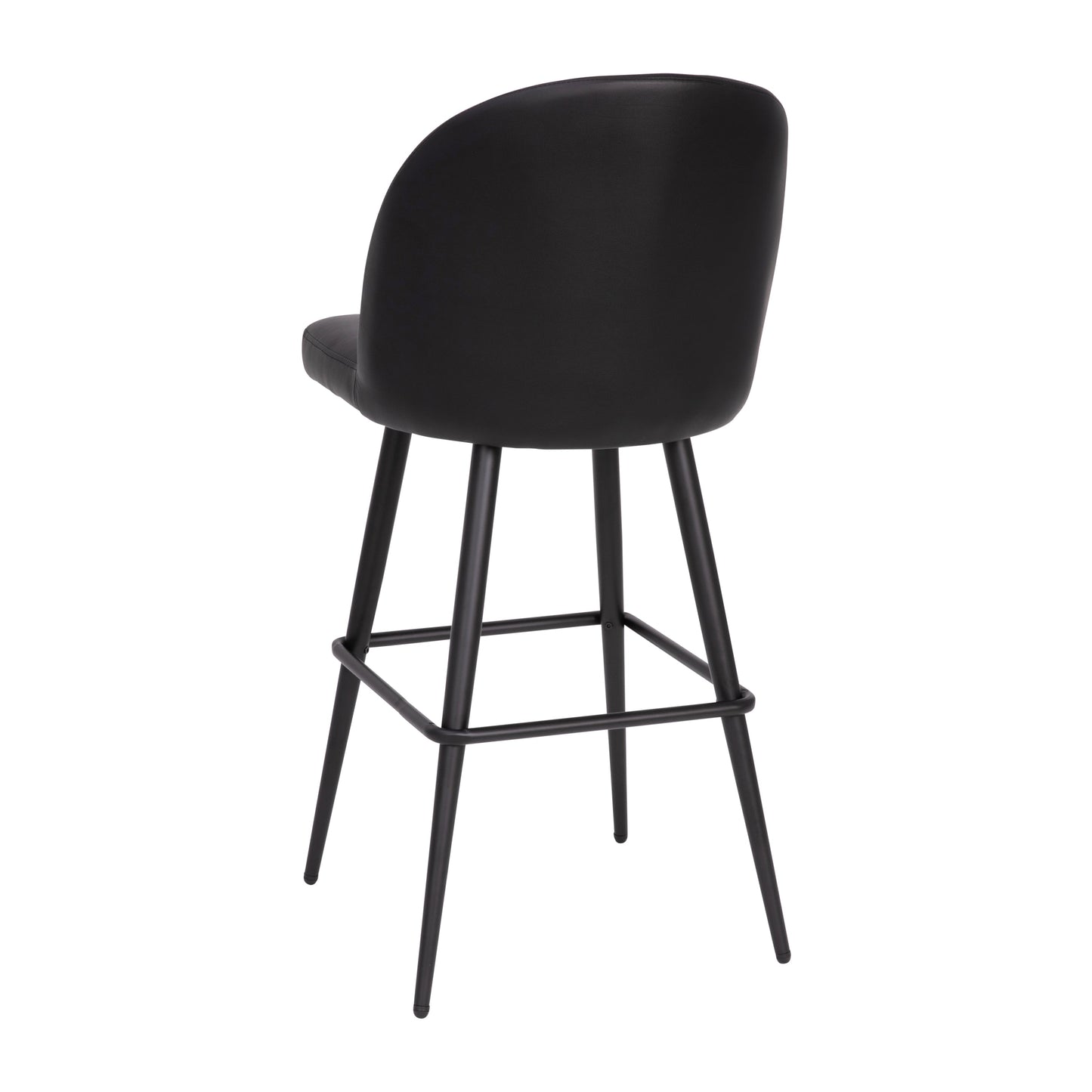 2PK 30" Black Leather Barstool AY-1026H-30-BK-GG