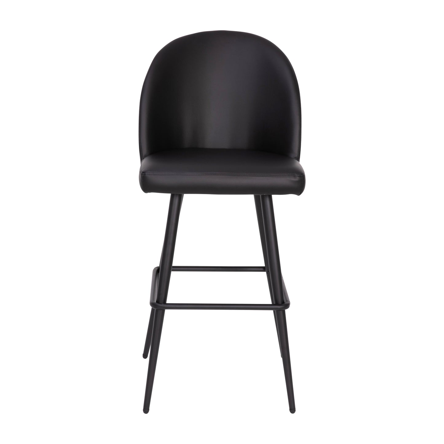 2PK 30" Black Leather Barstool AY-1026H-30-BK-GG