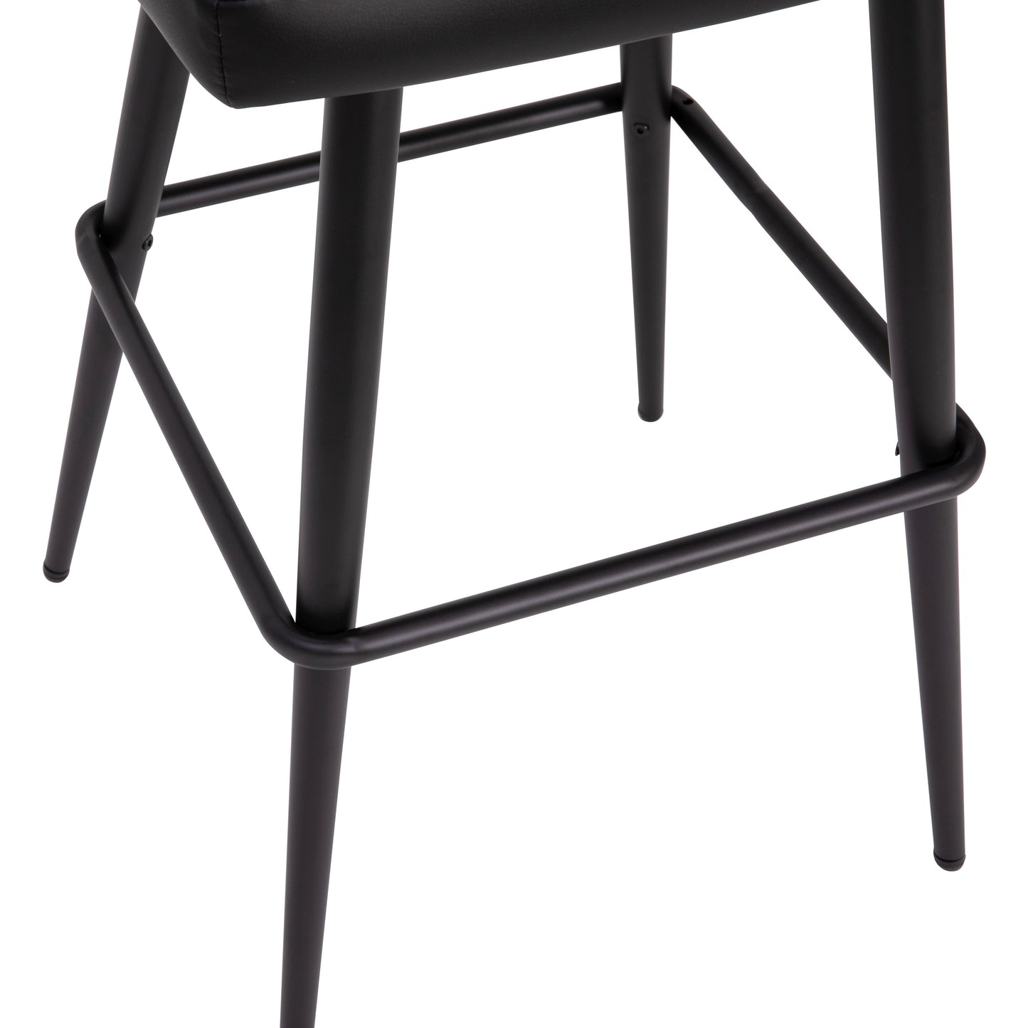 2PK 30" Black Leather Barstool AY-1026H-30-BK-GG