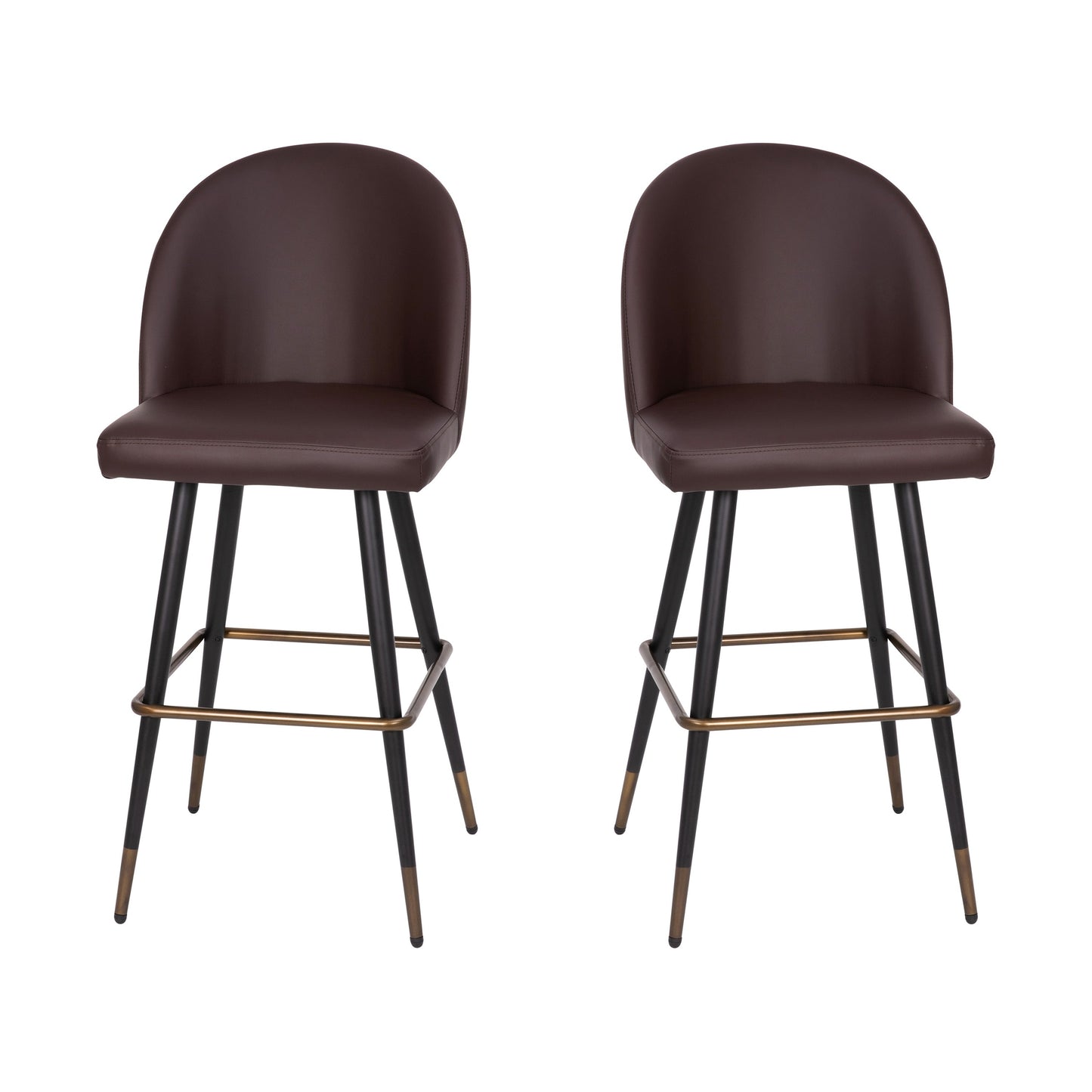 2PK 30" Brown Leather Barstool AY-1026H-30-BR-GG