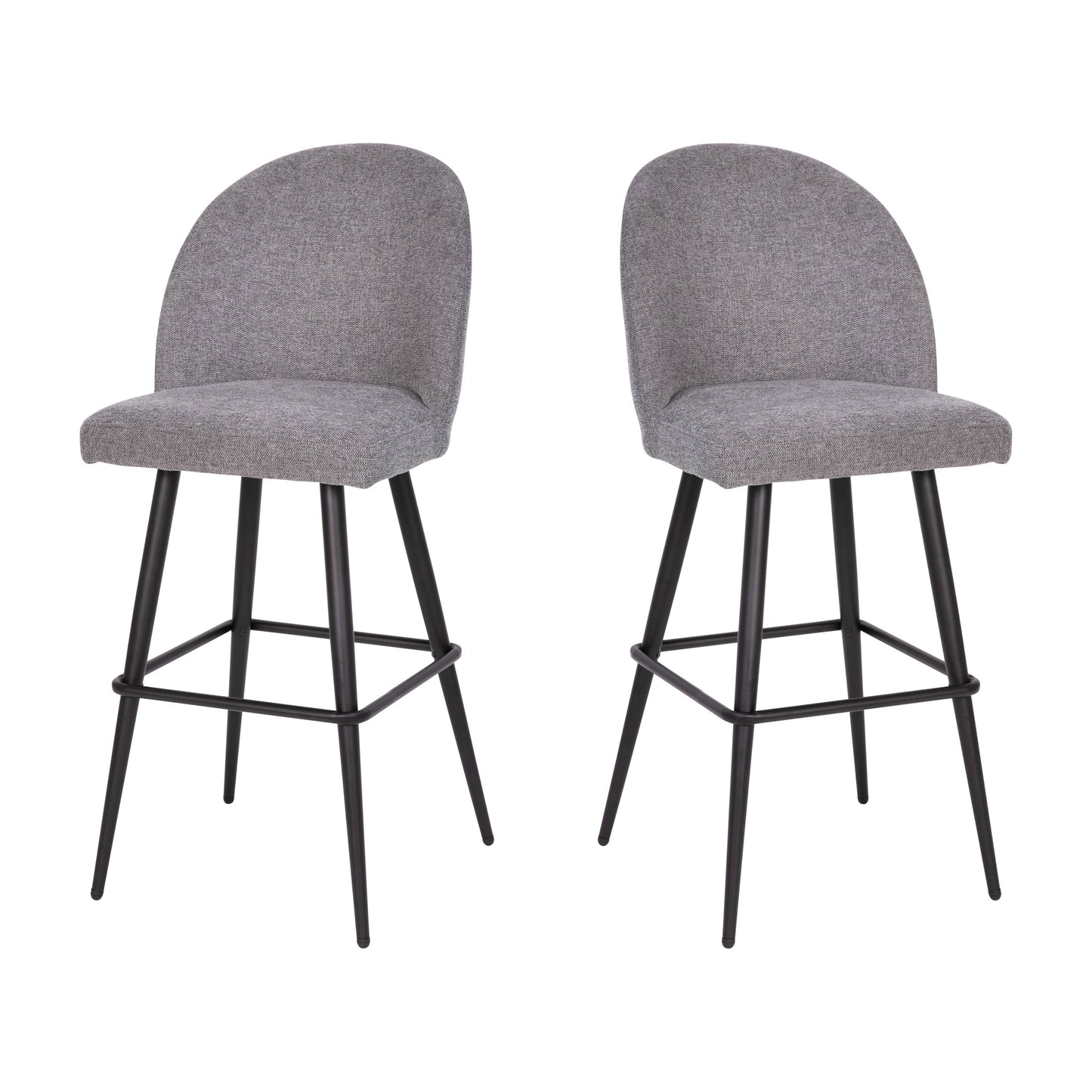 2PK 30" Gray Linen Barstool AY-1026H-30-GYFAB-GG