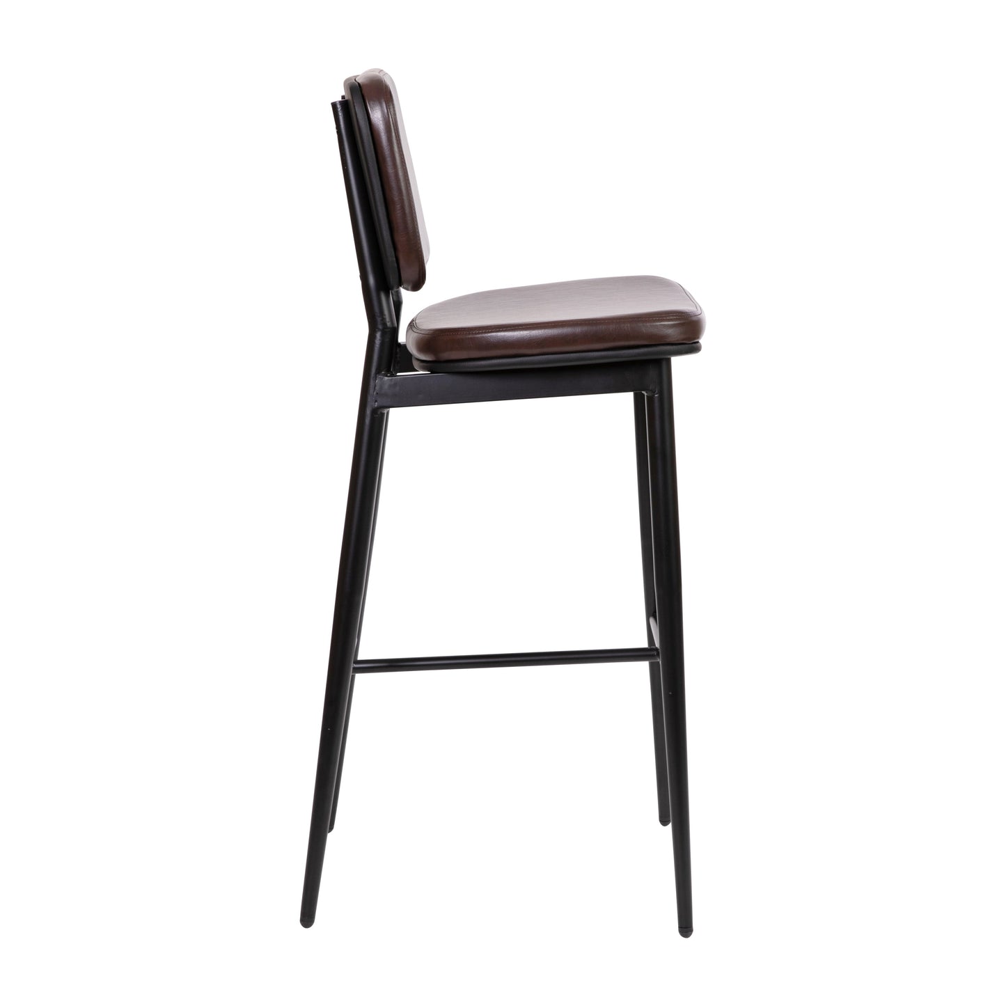 2PK Brown Leather Barstools AY-S01-BR-GG