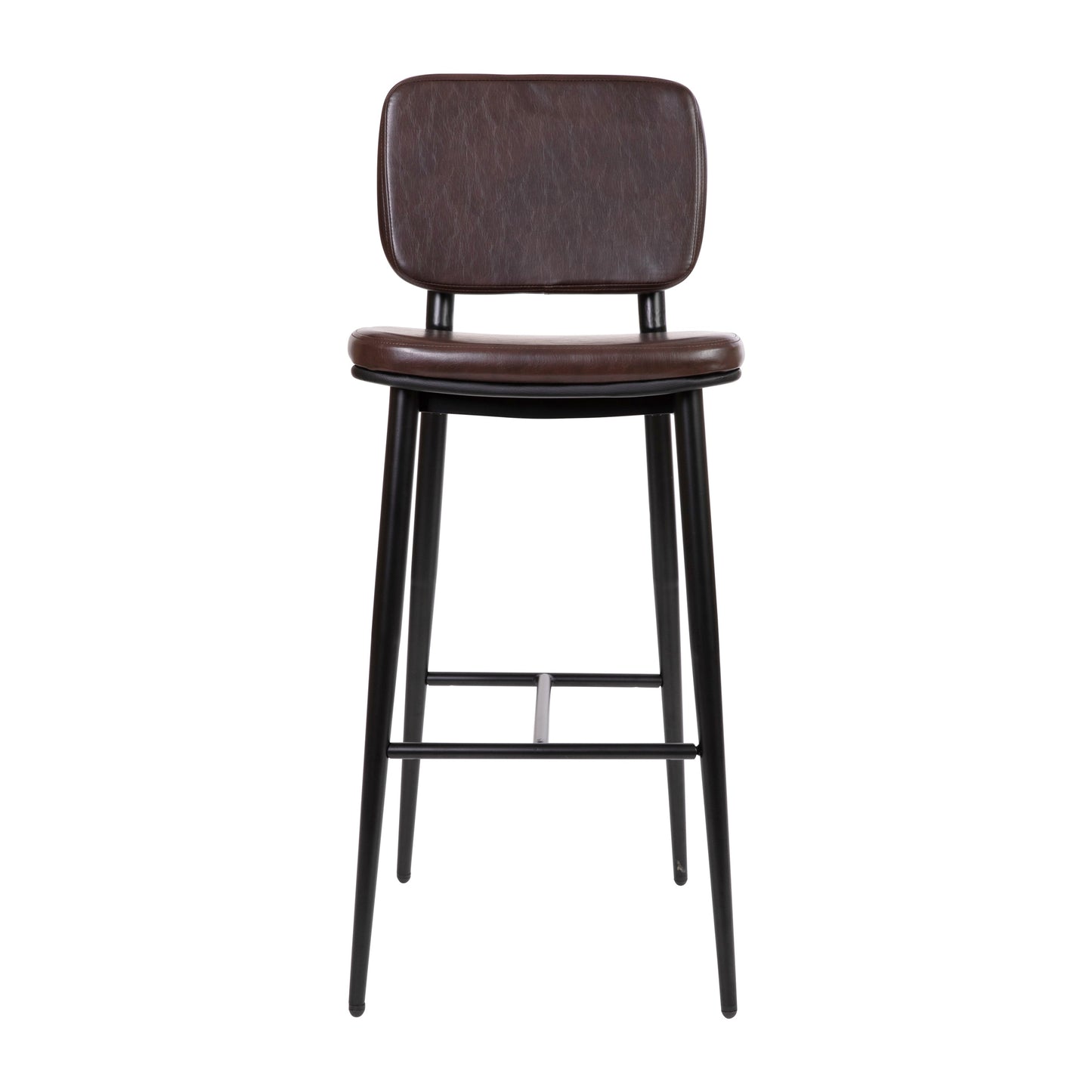 2PK Brown Leather Barstools AY-S01-BR-GG