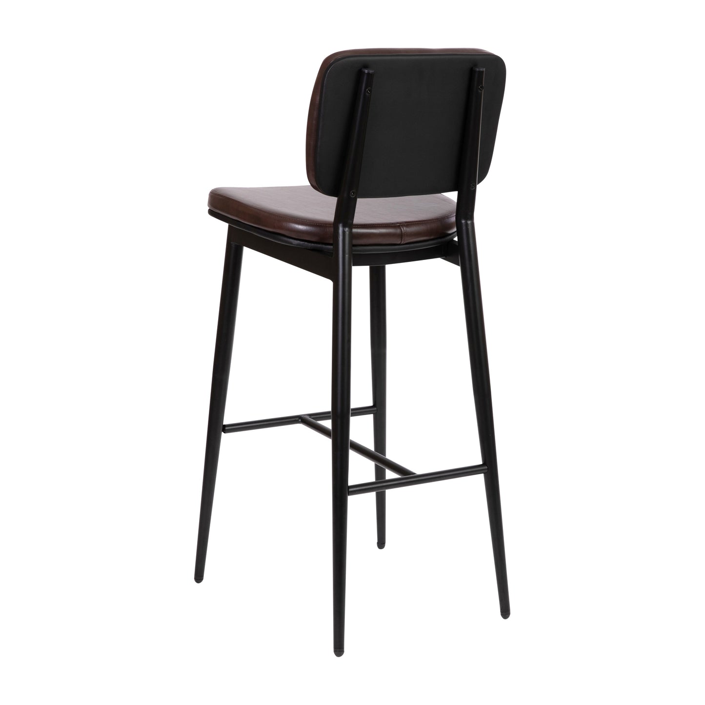 2PK Brown Leather Barstools AY-S01-BR-GG