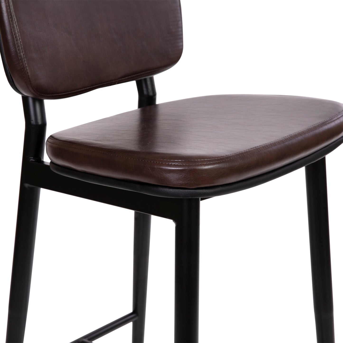 2PK Brown Leather Barstools AY-S01-BR-GG