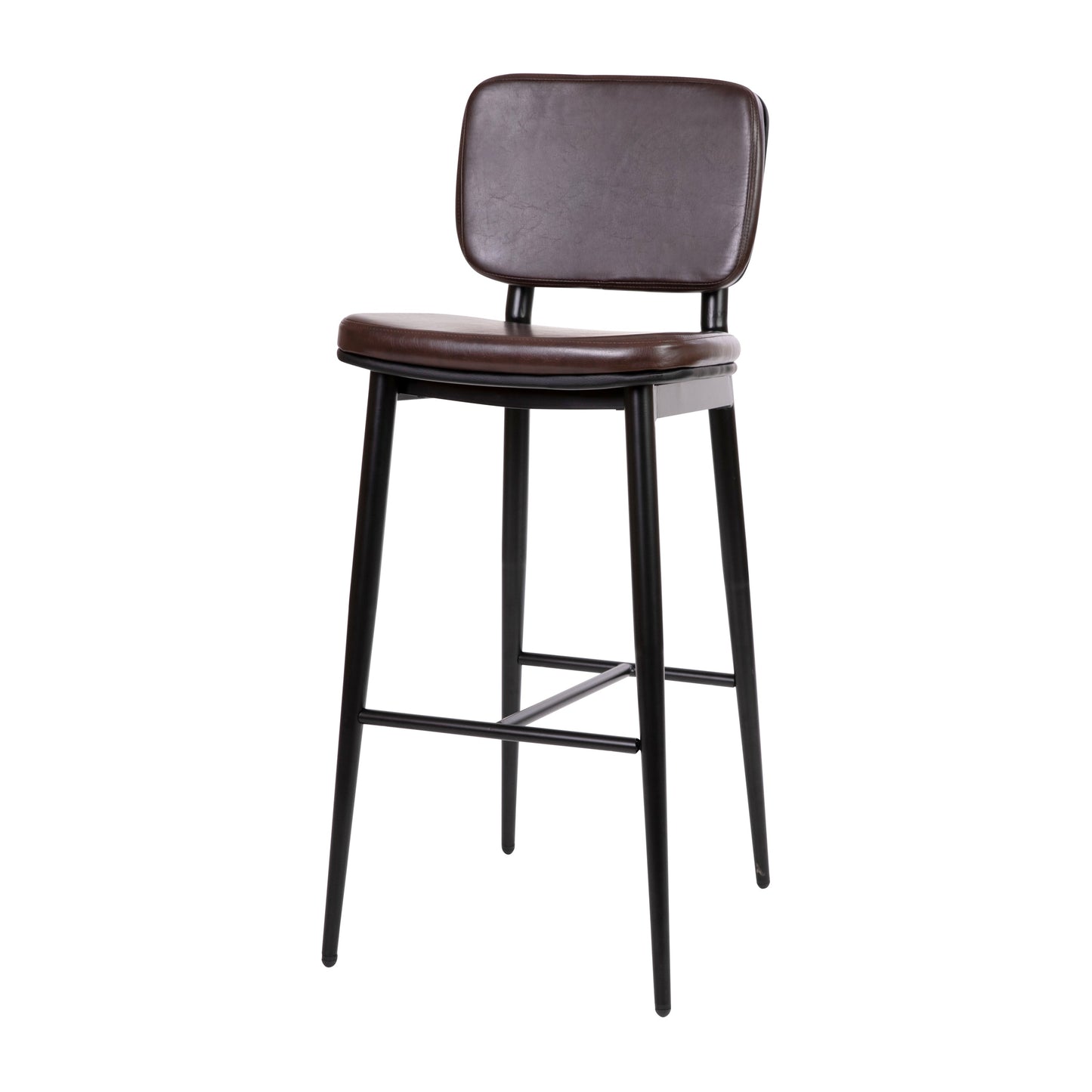 2PK Brown Leather Barstools AY-S01-BR-GG