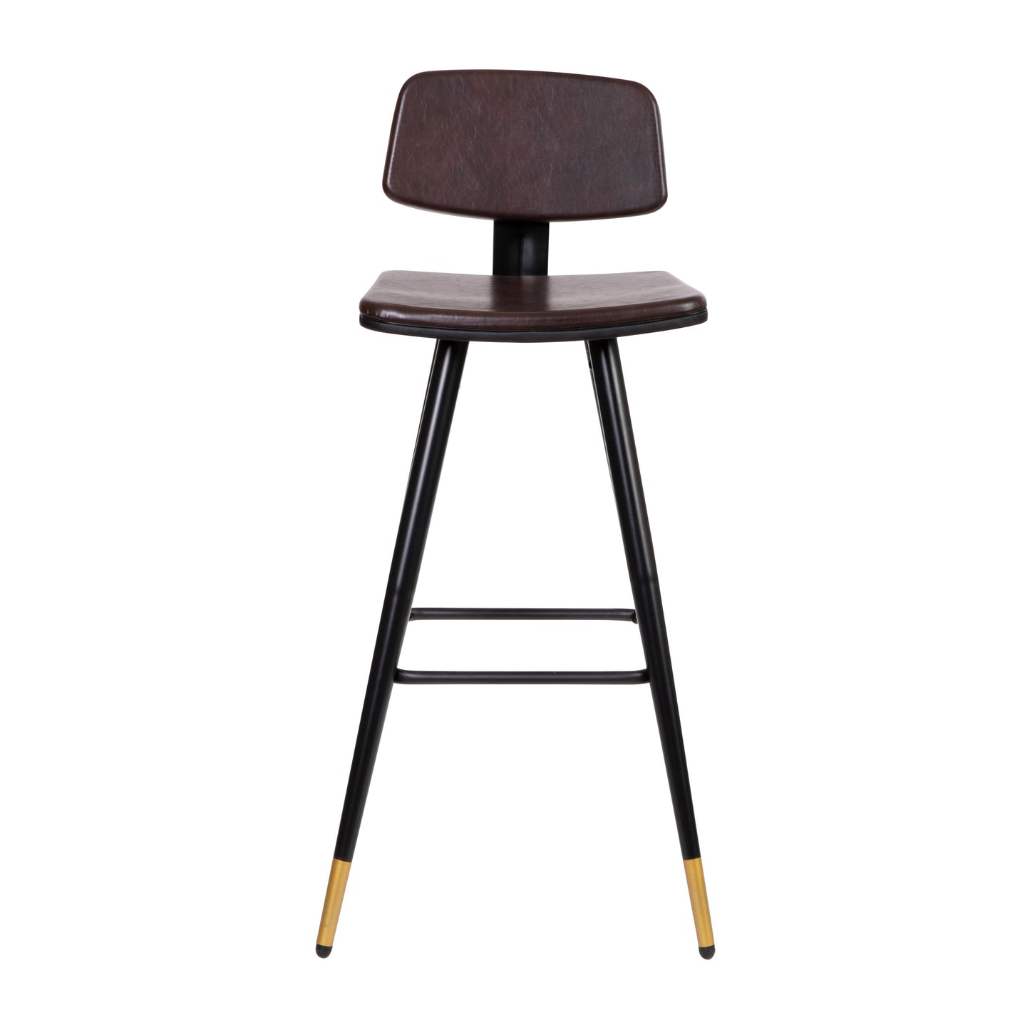 2PK Brown Leather Barstools AY-S02-BR-GG