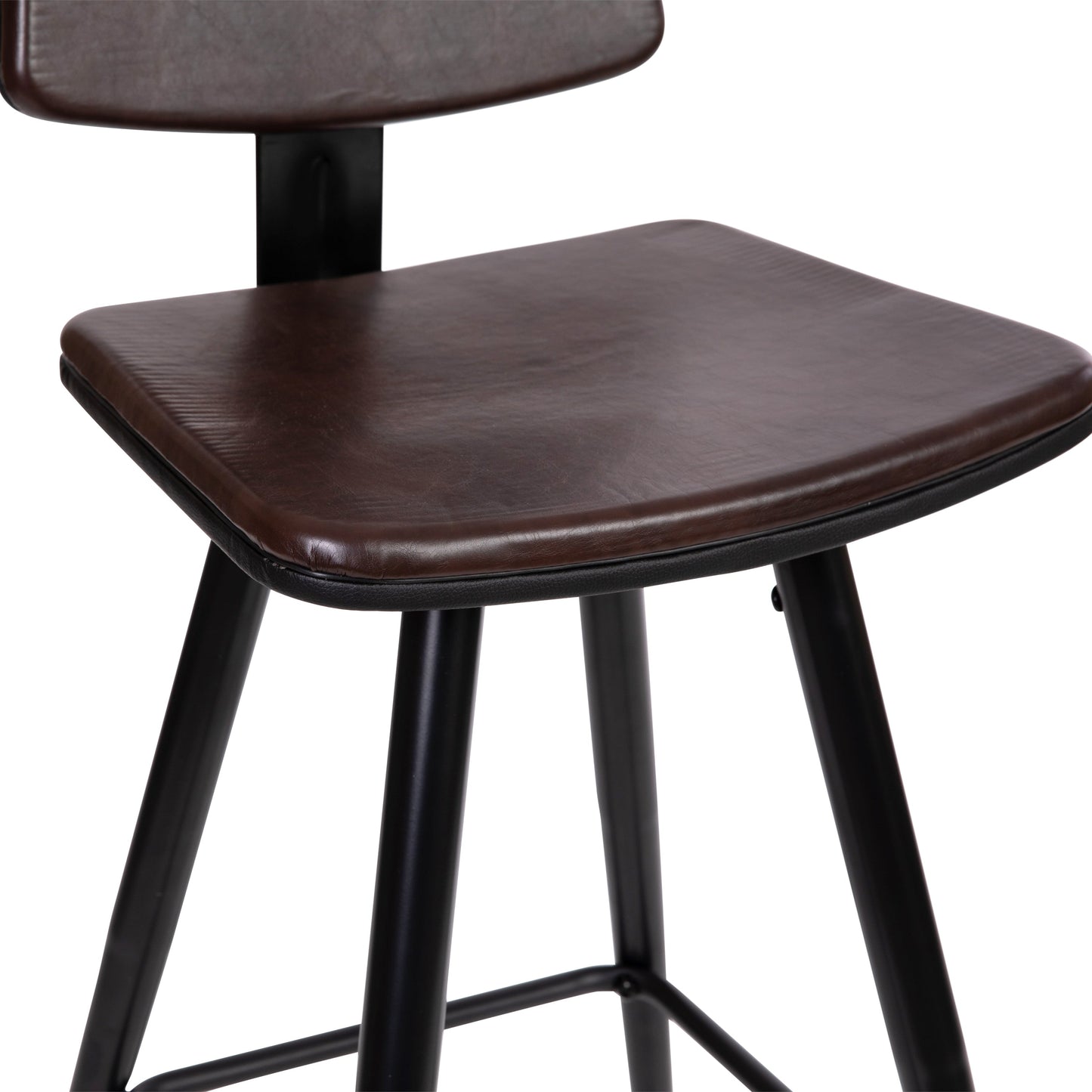 2PK Brown Leather Barstools AY-S02-BR-GG