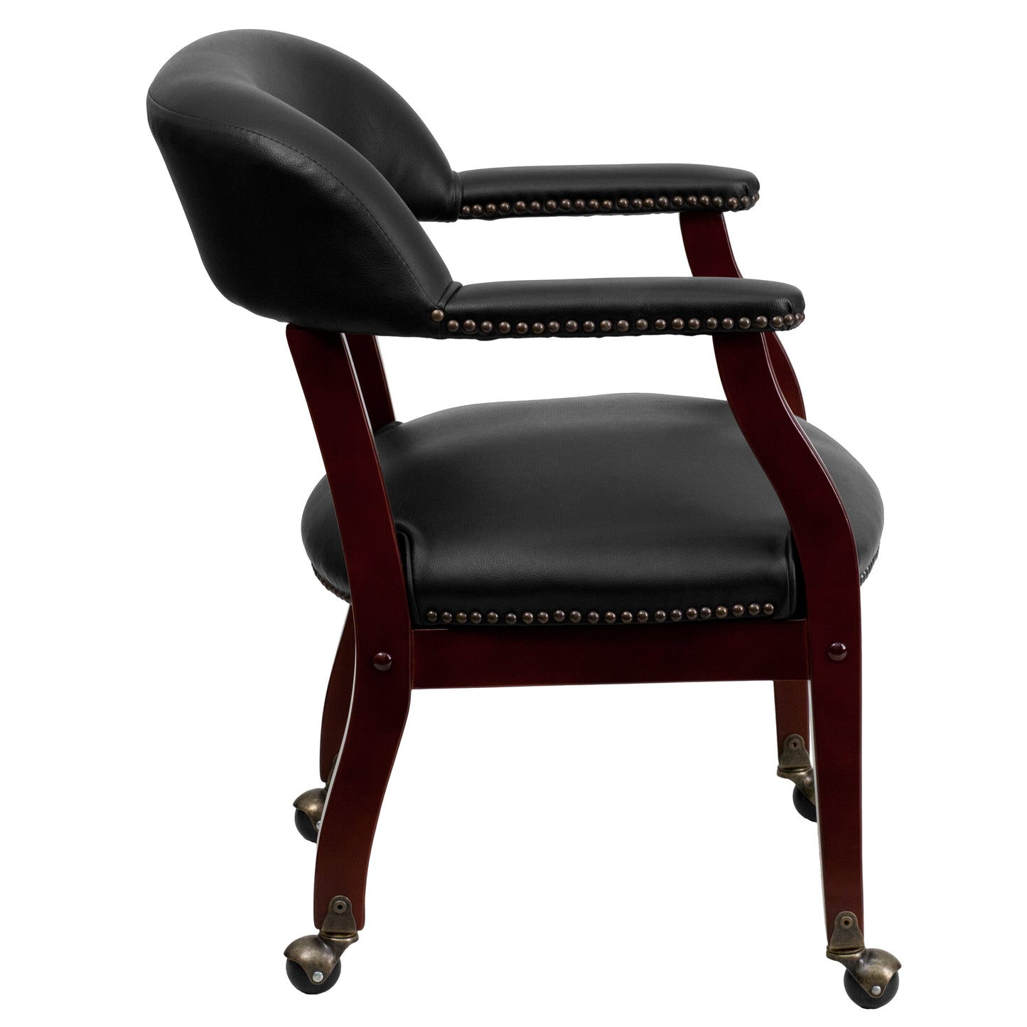 Black Vinyl Guest Chair B-Z100-BLACK-GG