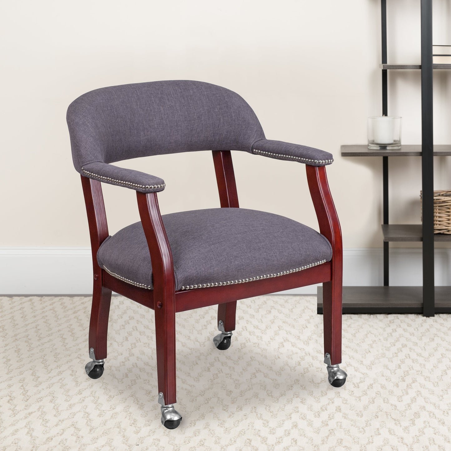 Gray Fabric Guest Chair B-Z100-GY-GG