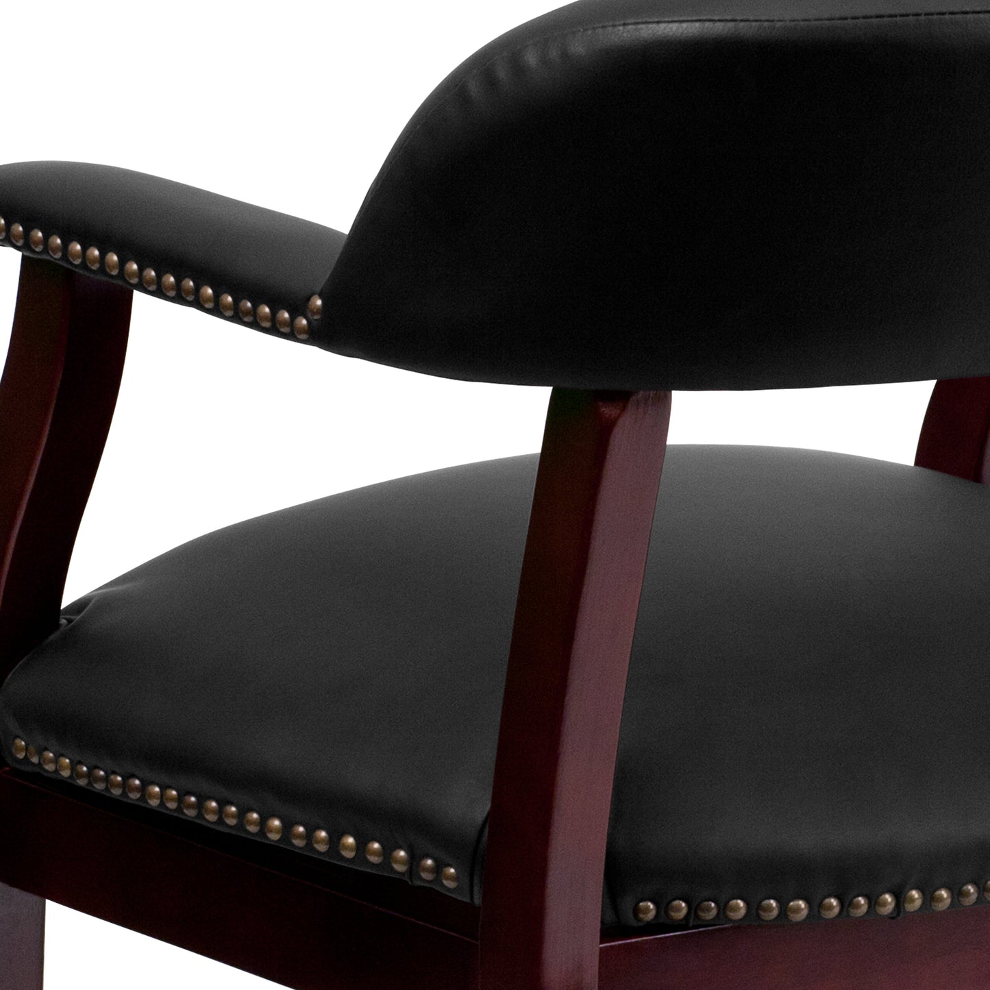 Black Leather Guest Chair B-Z100-LF-0005-BK-LEA-GG