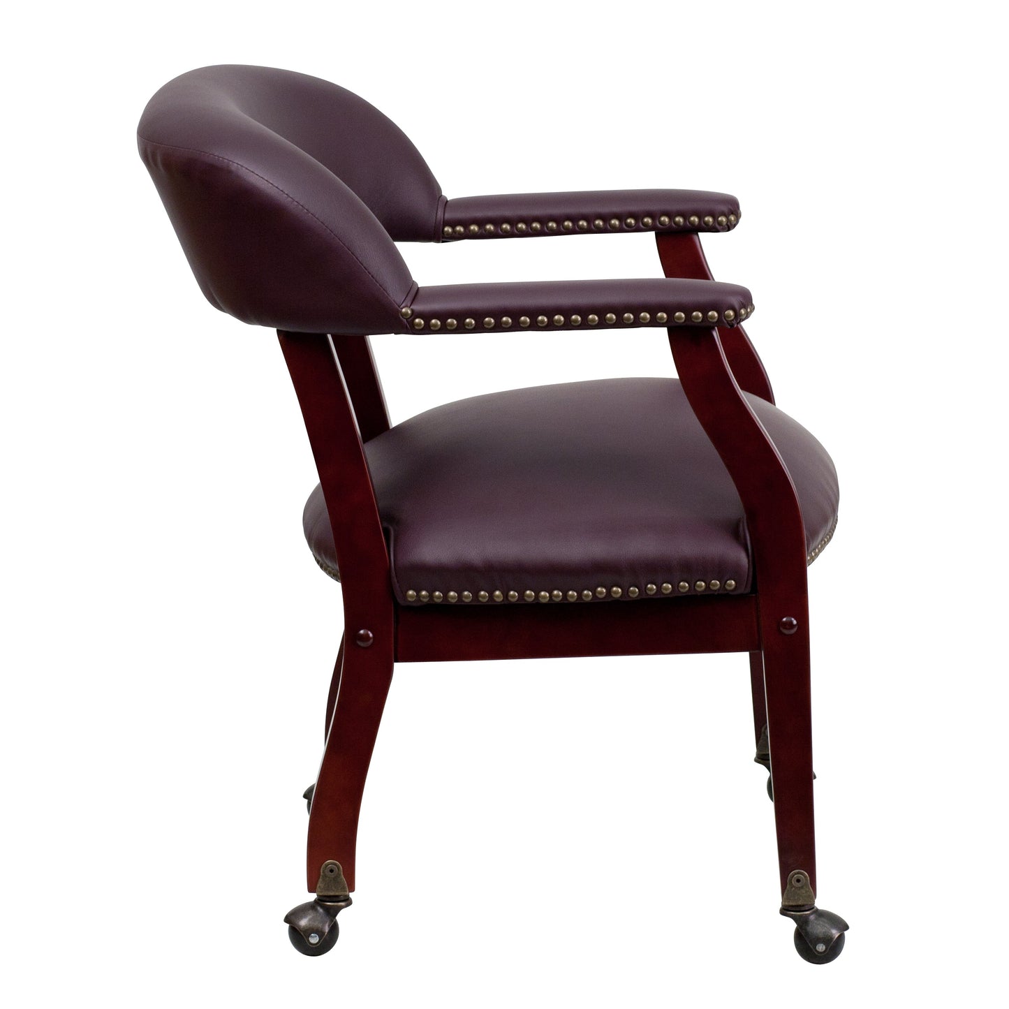 Burgundy Leather Guest Chair B-Z100-LF19-LEA-GG